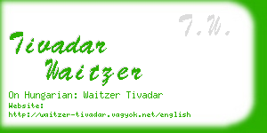tivadar waitzer business card